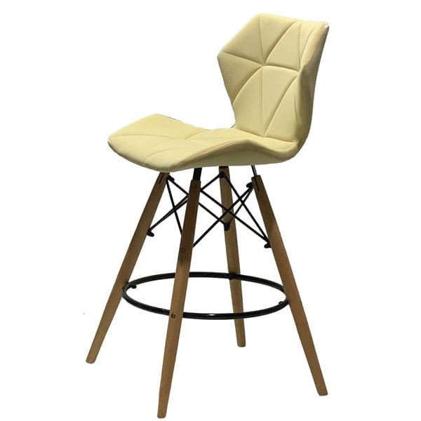 Полубарный стул Onder Mebli Greg BAR 65 Молочный В-1020 Бархат-1