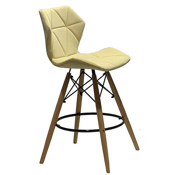 Полубарный стул Onder Mebli Greg BAR 65 Молочный В-1020 Бархат-0