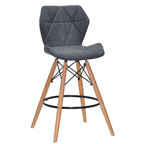 Напівбарний стілець Onder Mebli Greg BAR 65 Сірий SH-1 Шеніл-0