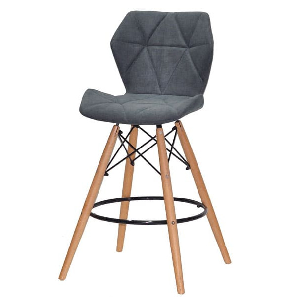 Напівбарний стілець Onder Mebli Greg BAR 65 Сірий SH-1 Шеніл-2