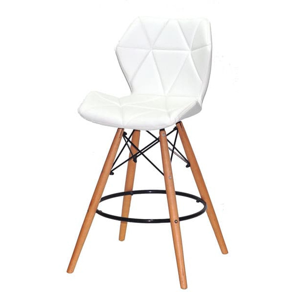 Напівбарний стілець Onder Mebli Greg BAR 65 Білий Екошкіра-1