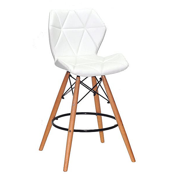 Напівбарний стілець Onder Mebli Greg BAR 65 Білий Екошкіра-0