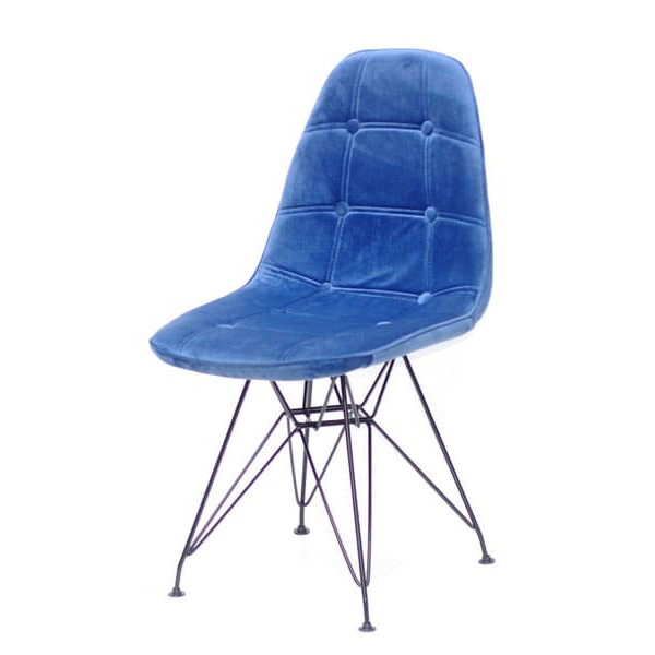 Стул Onder Mebli Alex BK-ML Бархат Синий B-1-1