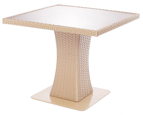 Стол из ротанга Pradex Неаполь-М квадратный Бежевый-0