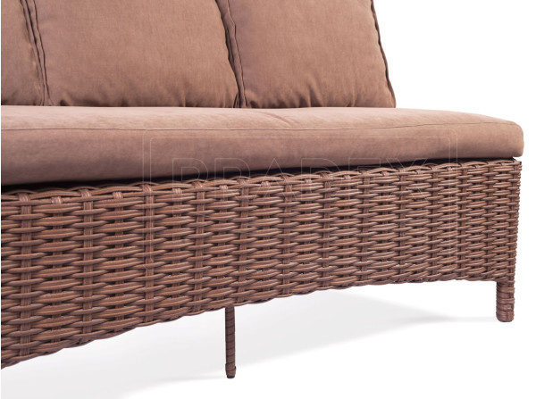 Диван Pradex Аделина с одним подлокотником Коричневый-1