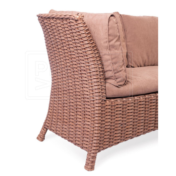 Диван Pradex Аделіна кутовий з одним підлокітником Коричневий-1