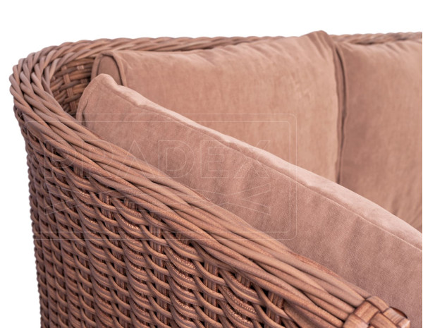 Диван Pradex Аделіна кутовий з одним підлокітником Коричневий-2