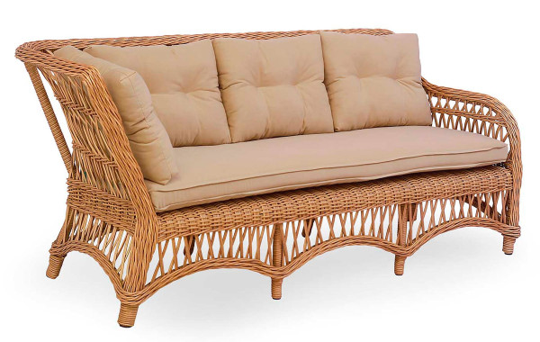 Диван із ротанга Pradex Беатриче з лівим підлокітником Бежевий-0