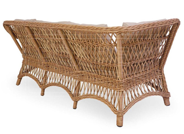 Диван із ротанга Pradex Беатриче з лівим підлокітником Бежевий-2