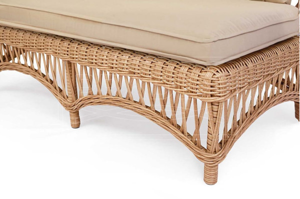 Диван из ротанга Pradex Беатриче с правим подлокотником Бежевый-2