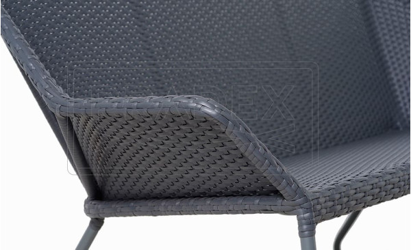 Диван із ротанга Pradex Бриз Чорний-2