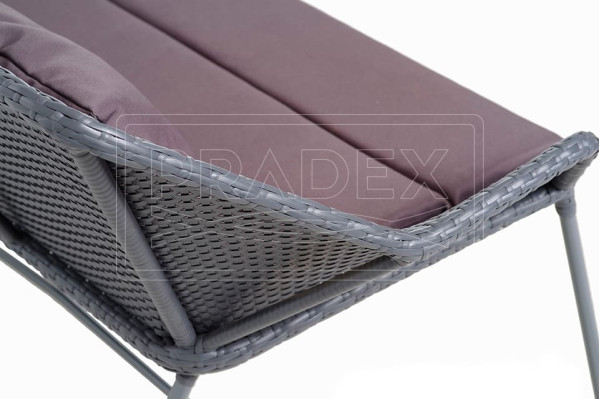 Диван із ротанга Pradex Бриз Чорний-4
