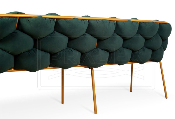 Садовий диван 3-місний Pradex Елеонор Зелений-4