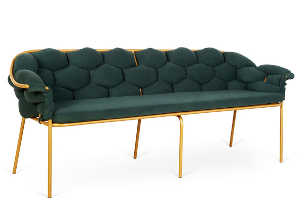 Садовий диван 3-місний Pradex Елеонор Зелений-0