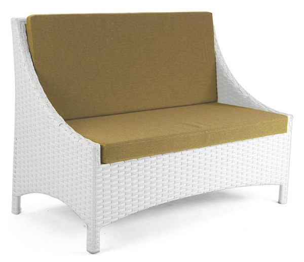 Диван із ротанга Pradex Глем двомісний Білий-0