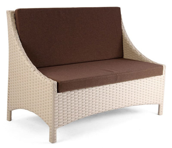 Диван із ротанга Pradex Глем двомісний Бежевий-0