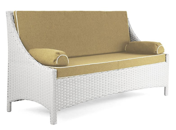 Диван из ротанга Pradex Глэм трехместный Белый-0