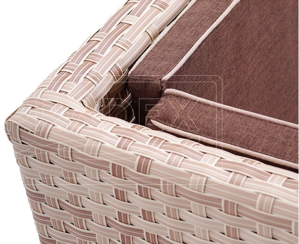 Диван з ротанга Pradex Глем 3-х місний кутовий з 1 підлокітником Бежевий-5