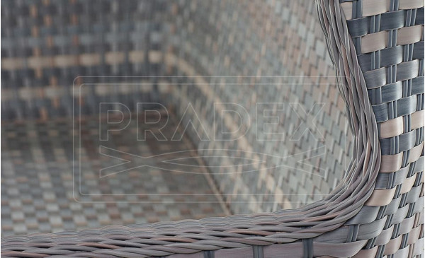 Диван із ротангу Pradex Глорія Сірий-3