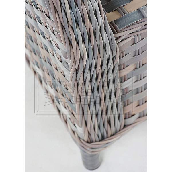 Диван із ротангу Pradex Глорія Сірий-5