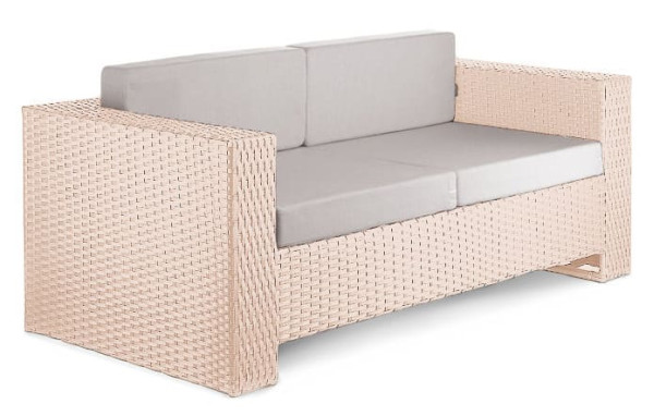 Диван із ротанга Pradex Гранд двомісний Бежевий-0