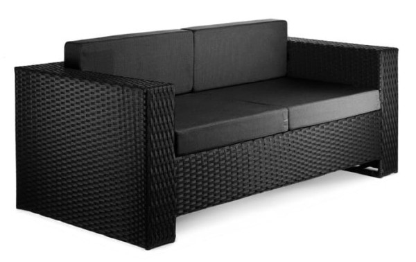 Диван із ротанга Pradex Гранд двомісний Чорний-0