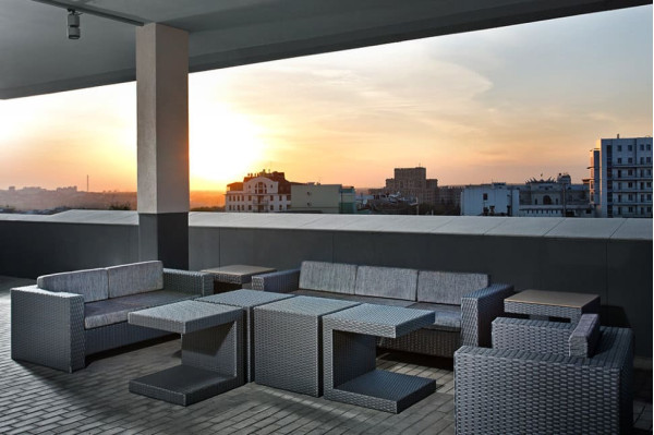 Диван из ротанга Pradex Гранд двухместный Серый-3