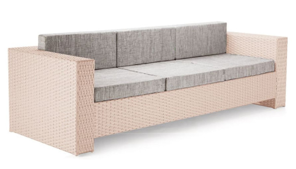 Диван із ротанга Pradex Гранд тримісний Бежевий-0