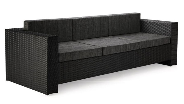 Диван із ротанга Pradex Гранд тримісний Чорний-0