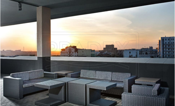 Диван из ротанга Pradex Гранд трехместный Серый-3