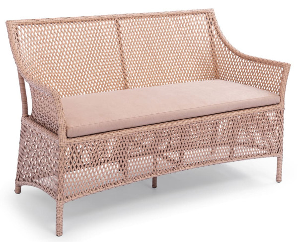 Диван из ротанга Pradex Грейс двухместный Бежевый-0