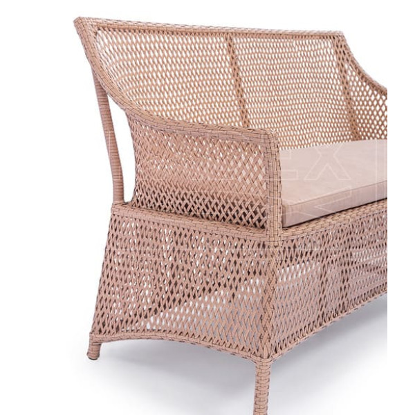 Диван из ротанга Pradex Грейс двухместный Бежевый-2