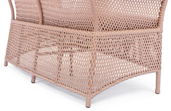 Диван из ротанга Pradex Грейс двухместный Бежевый-4