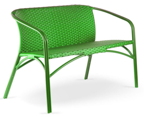 Диван из ротанга Pradex Кафе-блюз двухместный Зеленый-0