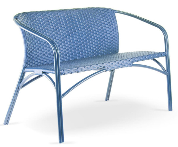 Диван із ротанга Pradex Кафе-блюз двомісний Блакитний-0