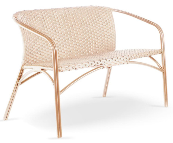 Диван із ротанга Pradex Кафе-блюз двомісний Бежевий-0