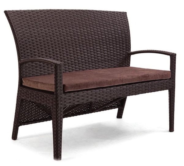 Диван из ротанга Pradex Калифорния двухместный Коричневый-0