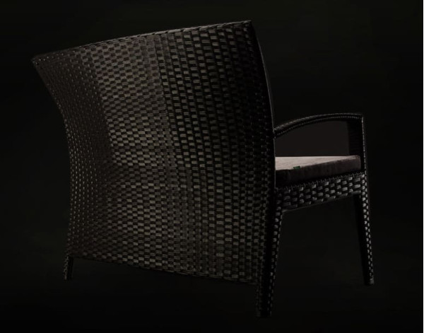 Диван из ротанга Pradex Калифорния двухместный Черный-2