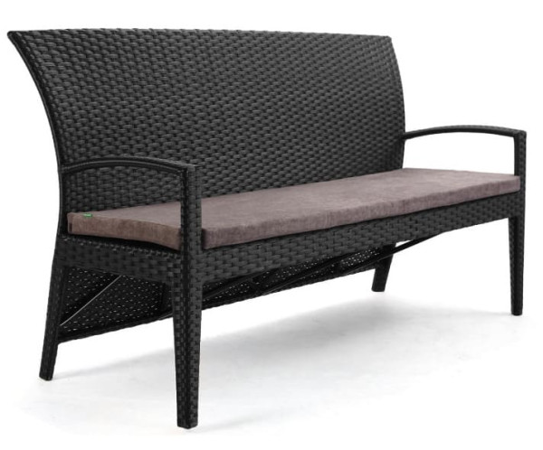 Диван із ротанга Pradex Каліфорнія тримісний Чорний-0