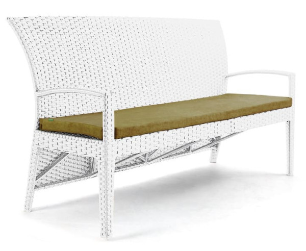 Диван из ротанга Pradex Калифорния трехместный Белый-0