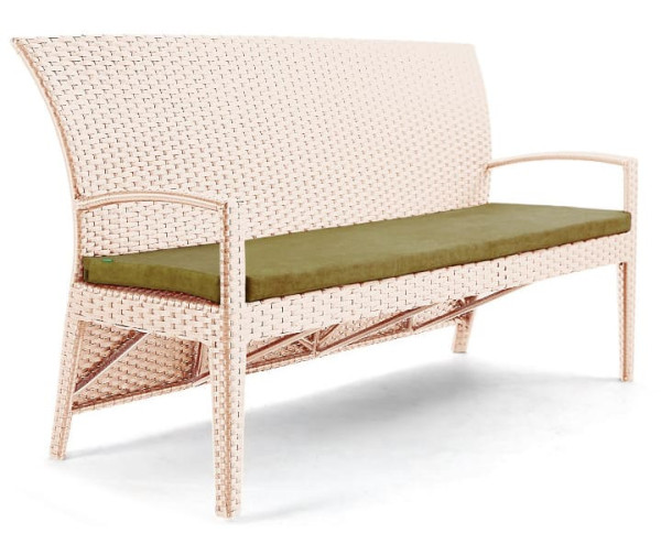 Диван из ротанга Pradex Калифорния трехместный Бежевый-0