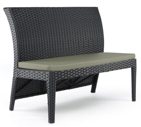 Диван із ротанга Pradex Каліфорнія без підлокітників Чорний-0