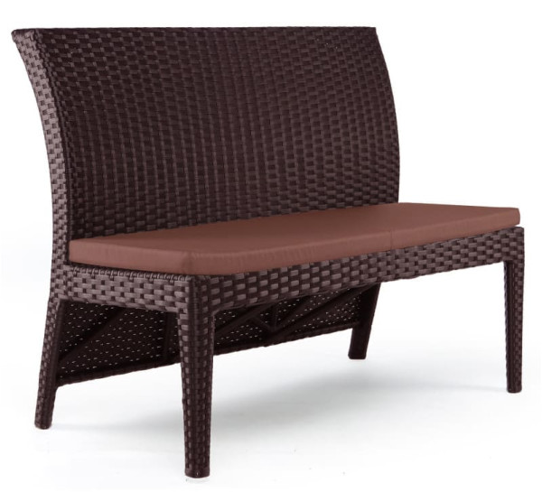 Диван из ротанга Pradex Калифорния без подлокотников Коричневый-0