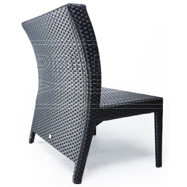 Диван із ротанга Pradex Каліфорнія без підлокітників Чорний-1