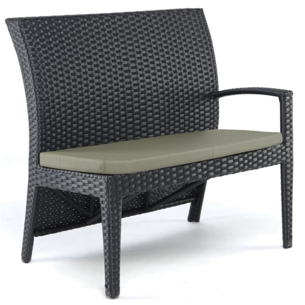 Диван із ротанга Pradex Каліфорнія з 1 підлокітником Чорний-0