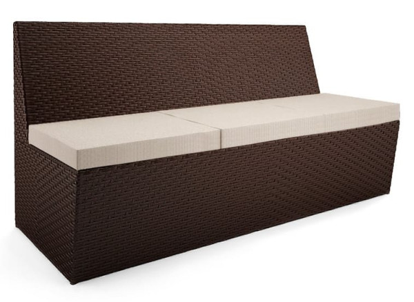 Диван із ротанга Pradex Капрі тримісний Темно-коричневий-0