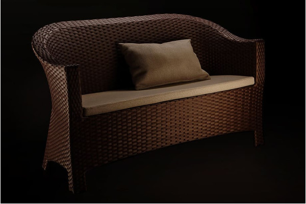 Диван из ротанга Pradex Комфорт двухместный Темно-коричневый-1