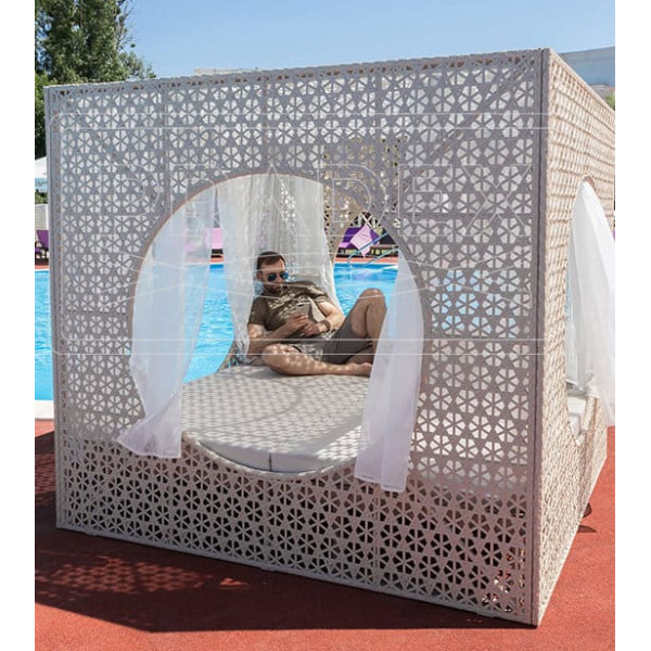 Диван-альтанка з ротанга Pradex Куб Лаунж-1