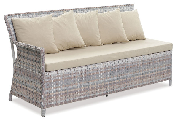 Диван з ротанга Pradex Марсель тримісний з 1 підлокітником Бежевий-0