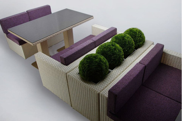 Диван із ротанга Pradex Мартін двомісний Білий-2